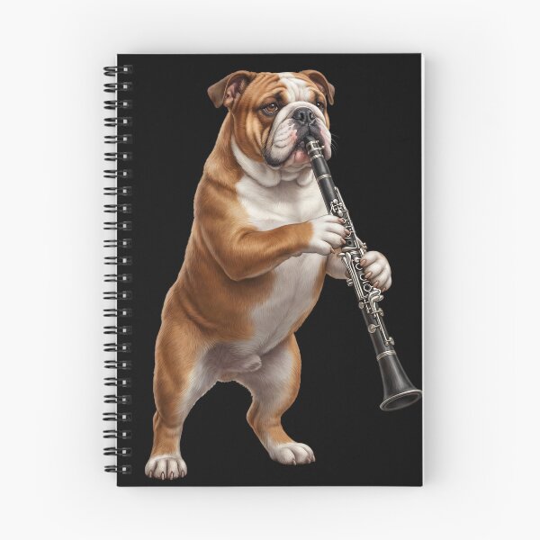 Item preview, Bulldog Playing Clarinet Player Clarinetist Dog Lover designed and sold by TerryConnells.