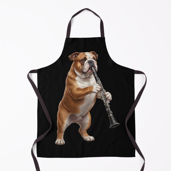 Item preview, Bulldog Playing Clarinet Player Clarinetist Dog Lover designed and sold by TerryConnells.