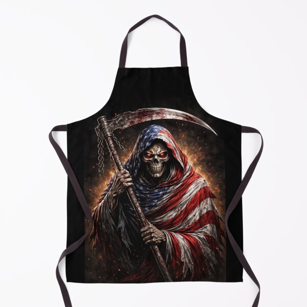 Item preview, American Flag Grim Reaper Sticker – Patriotic Skull Reaper Dark Gothic Art designed and sold by MaulCabral Designs.