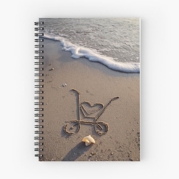 Item preview, Baby Stroller with Heart Outline Drawn in Beach Sand designed and sold by chase-thewave.