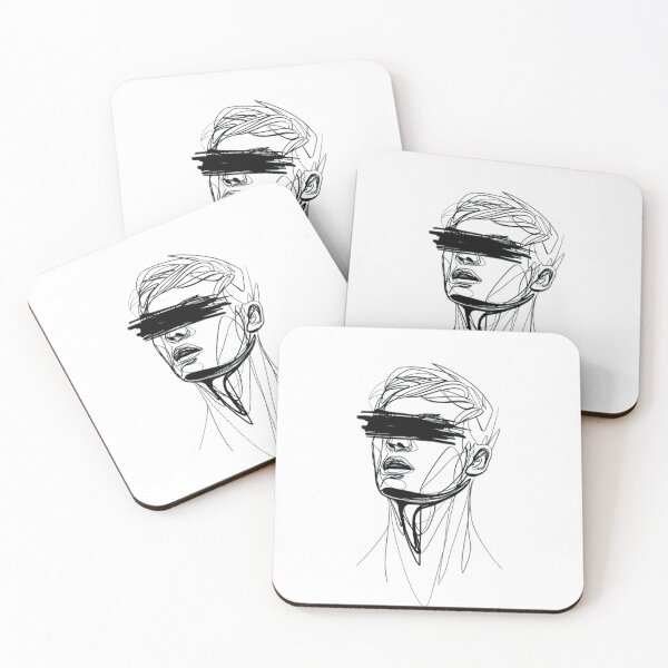 Item preview, Blindfold Portrait Minimal Art designed and sold by GoldenField41.