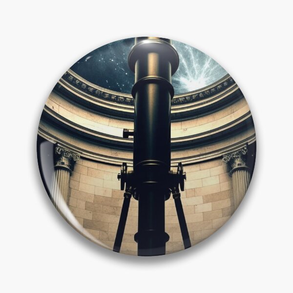 Item preview, Antique Telescope Under Open Dome — Romantic Observatory Wall Art designed and sold by semenol.