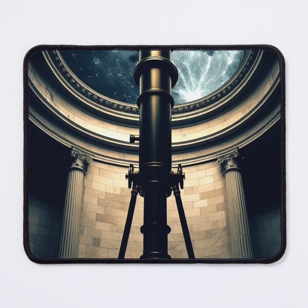 Item preview, Antique Telescope Under Open Dome — Romantic Observatory Wall Art designed and sold by semenol.