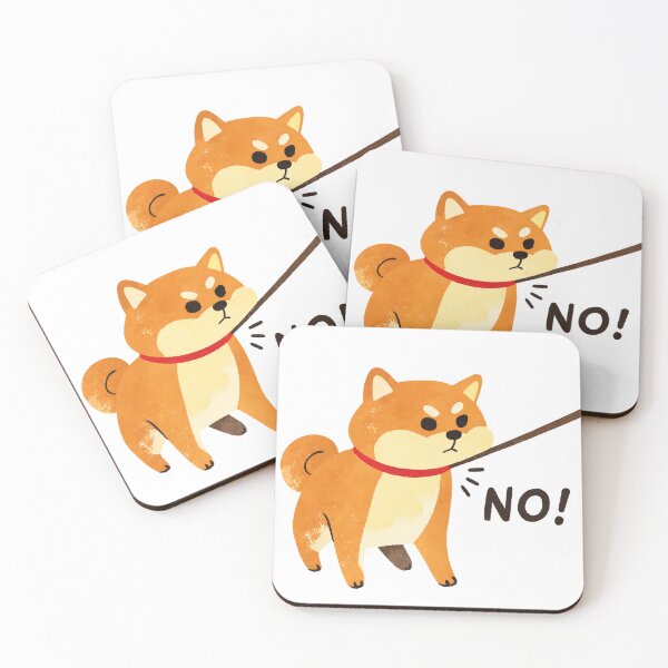 Item preview, Stubborn Shiba Inu Saying No | Cute Japanese Dog Illustration | Refusing Walk Dog Art designed and sold by ShibaSmileClub.