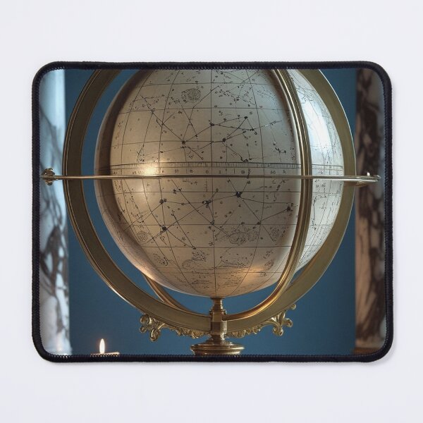 Item preview, Celestial Globe in Shadow — Vintage Astronomy Dark Academia Print designed and sold by semenol.
