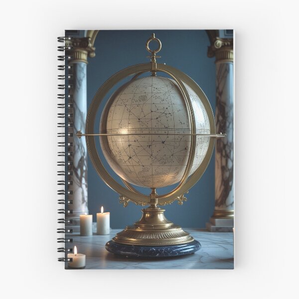 Item preview, Celestial Globe in Shadow — Vintage Astronomy Dark Academia Print designed and sold by semenol.