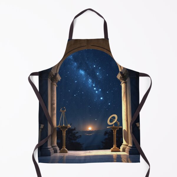 Item preview, Classical Arch Framing the Night Sky — Dark Romantic Observatory Print designed and sold by semenol.