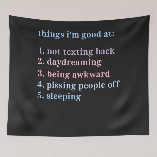Item preview, Things i'm good at: not text back Antisocial Introvert Sarcastic Saying  designed and sold by CuratedlyV.