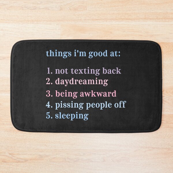 Item preview, Things i'm good at: not text back Antisocial Introvert Sarcastic Saying  designed and sold by CuratedlyV.