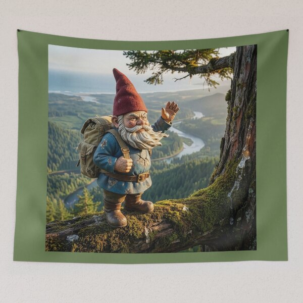 Item preview, Gnome Climbs Sequoia designed and sold by Tridentulus.
