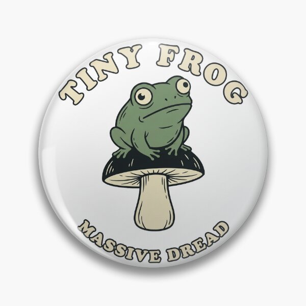 Item preview, Tiny Frog Massive Dread Funny Anxiety Meme Frog designed and sold by Akio Saiko.