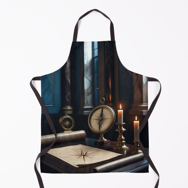 Item preview, Candlelit Desk with Star Charts — Vintage Astronomy Dark Academia Art designed and sold by semenol.