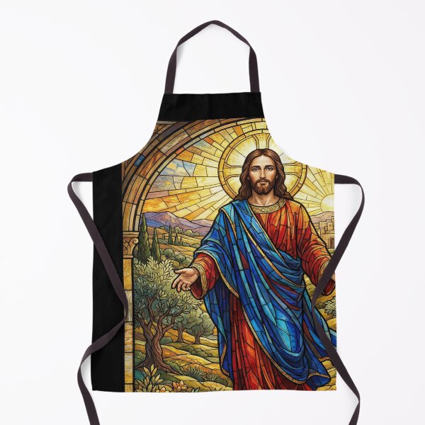 Item preview, Stained Glass Jesus in Landscape designed and sold by emmanuelsilve.