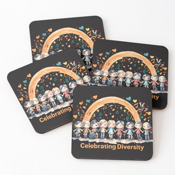Item preview, Inclusive Friends Rainbow - Everyone Belongs designed and sold by ArtisticDesignsbyLinda.