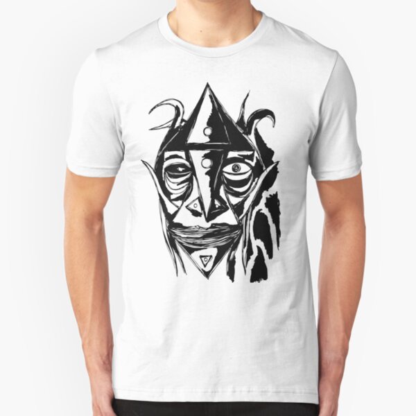 Zauberer Ziege Tusche Schwarz Slim Fit T-Shirt