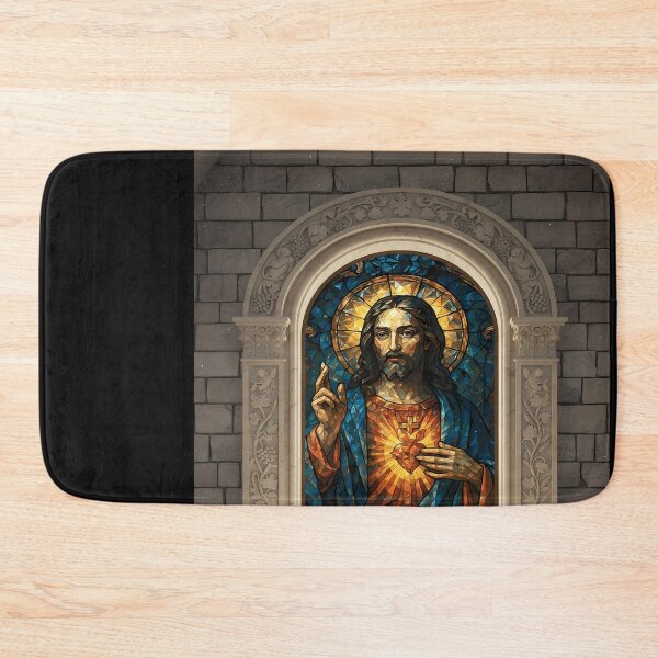 Item preview, Stained Glass Jesus Christ Portrait designed and sold by emmanuelsilve.