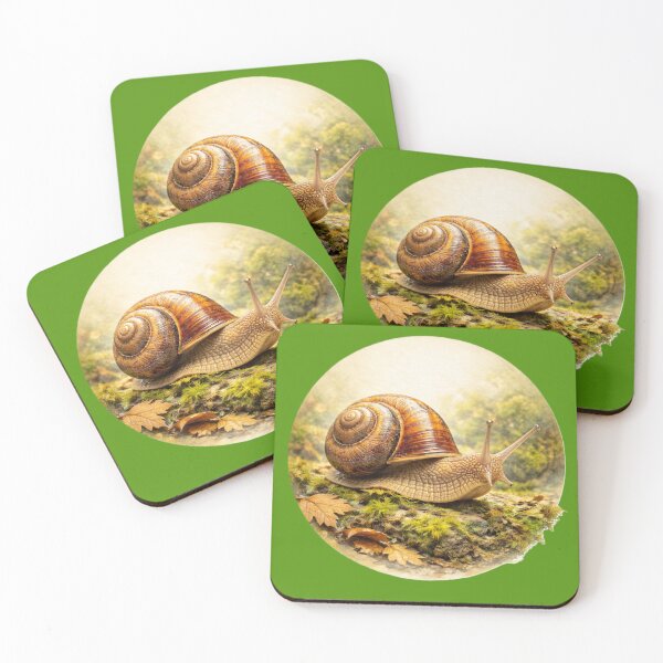 Item preview, Woodland Snail – Gentle Forest Wanderer | Painterly Nature Portrait designed and sold by TheJoyfulPen.