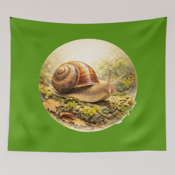 Item preview, Woodland Snail – Gentle Forest Wanderer | Painterly Nature Portrait designed and sold by TheJoyfulPen.