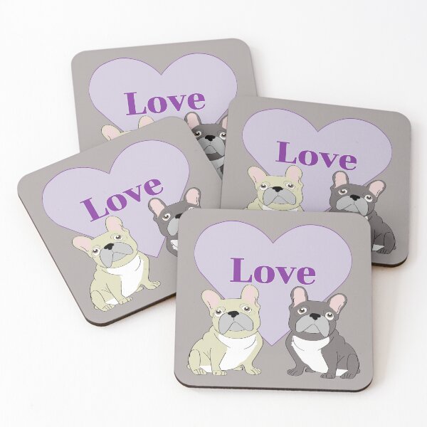 Item preview, Purple Love French Bulldog Duo designed and sold by Mountain-Point.
