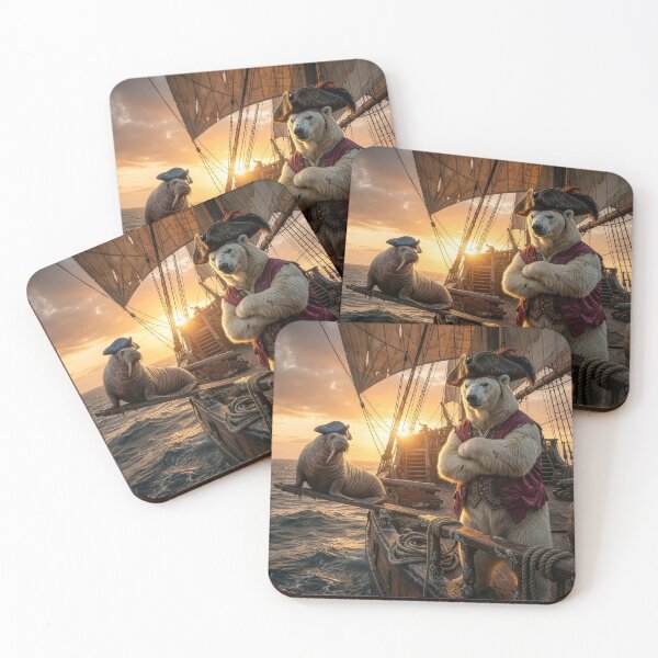 Item preview, Polar Bear Pirate Makes Walrus Walk the Plank designed and sold by Tridentulus.