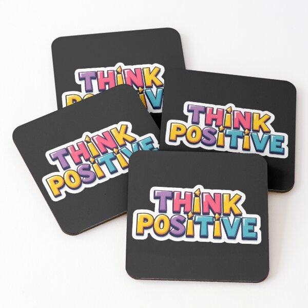 Item preview, Think Positive - Colorful Motivational Typography Quote designed and sold by FeelFreeStore.