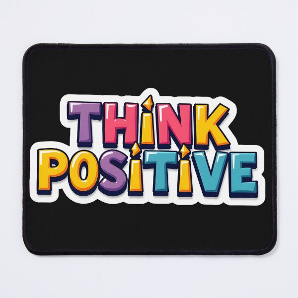 Item preview, Think Positive - Colorful Motivational Typography Quote designed and sold by FeelFreeStore.
