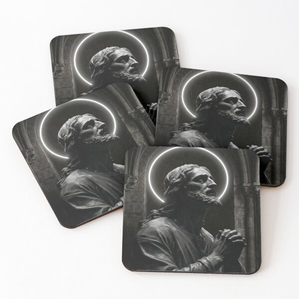 Item preview, Statue of Jesus praying with halo designed and sold by emmanuelsilve.