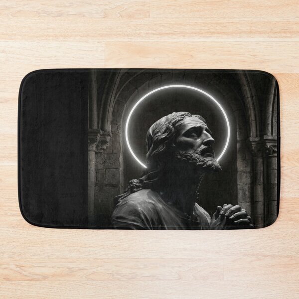 Item preview, Statue of Jesus praying with halo designed and sold by emmanuelsilve.