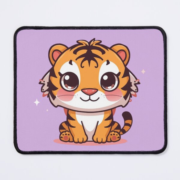 Item preview, Cute Kawaii Baby Tiger - Adorable Chibi Tiger with Big Eyes Cartoon Design designed and sold by CandyKissDgtl.