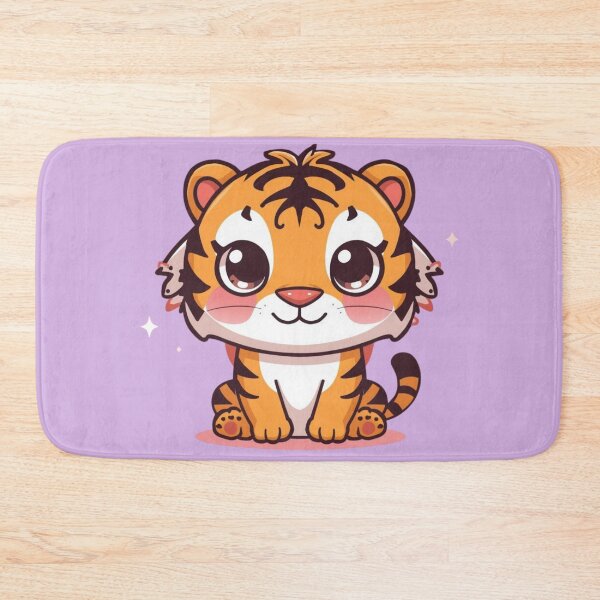Item preview, Cute Kawaii Baby Tiger - Adorable Chibi Tiger with Big Eyes Cartoon Design designed and sold by CandyKissDgtl.