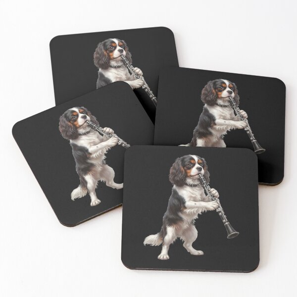 Item preview, Cavalier King Charles Spaniel Playing Clarinet Player Clarinetist Dog Lover designed and sold by TerryConnells.