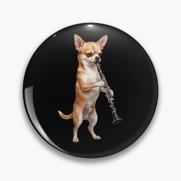 Item preview, Chihuahua Playing Clarinet Player Clarinetist Dog Lover designed and sold by TerryConnells.