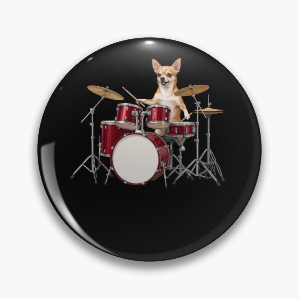 Item preview, Chihuahua Playing Drum Kit Drummer Dog Lover designed and sold by TerryConnells.
