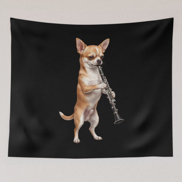 Item preview, Chihuahua Playing Clarinet Player Clarinetist Dog Lover designed and sold by TerryConnells.