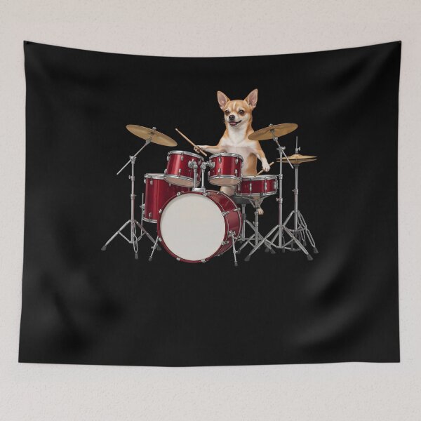 Item preview, Chihuahua Playing Drum Kit Drummer Dog Lover designed and sold by TerryConnells.