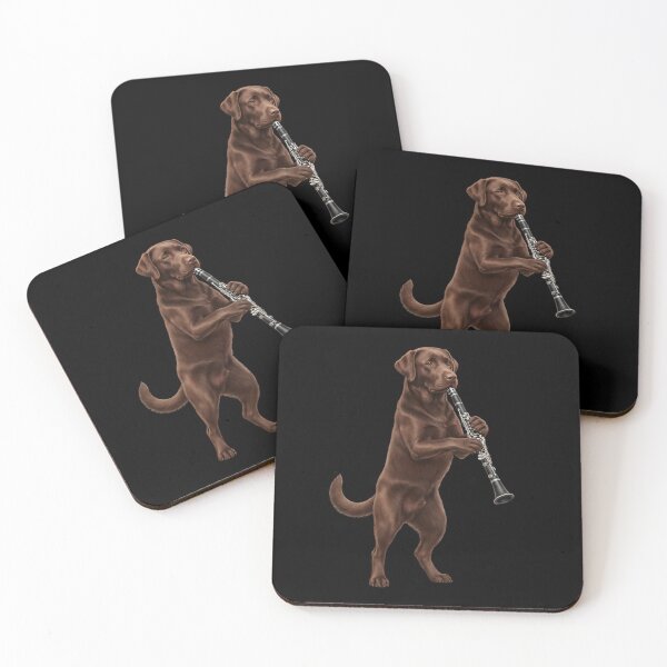 Item preview, Chocolate Labrador Retriever Playing Clarinet Player Clarinetist Dog Lover designed and sold by TerryConnells.