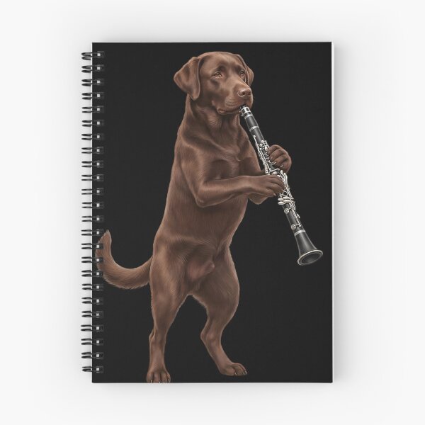 Item preview, Chocolate Labrador Retriever Playing Clarinet Player Clarinetist Dog Lover designed and sold by TerryConnells.