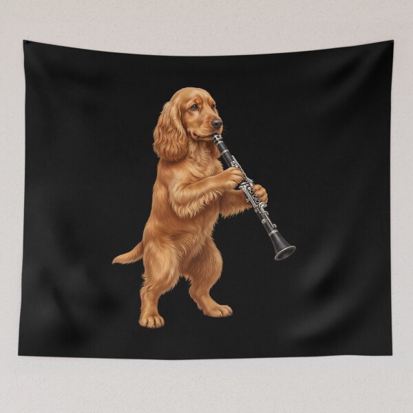 Item preview, Cocker Spaniel Playing Clarinet Player Clarinetist Dog Lover designed and sold by TerryConnells.