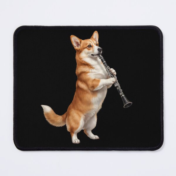 Item preview, Corgi Playing Clarinet Player Clarinetist Dog Lover designed and sold by TerryConnells.