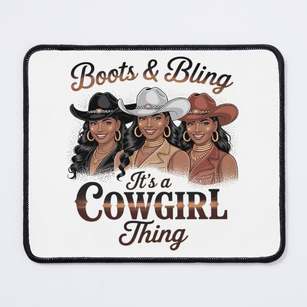 Item preview, Boots And Bling It'S A Cowgirl Thing Black Cowgirl Melanin designed and sold by ShaneKeenum0.