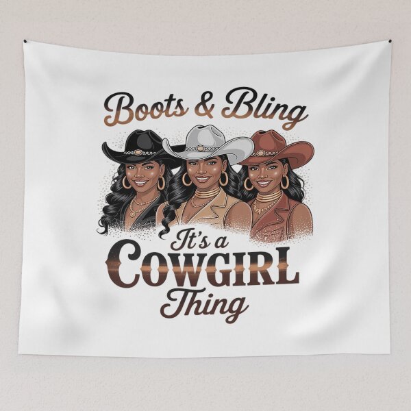 Item preview, Boots And Bling It'S A Cowgirl Thing Black Cowgirl Melanin designed and sold by ShaneKeenum0.