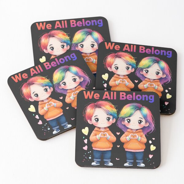 Item preview, Rainbow Hair Chibi Unity - Everyone Belongs designed and sold by ArtisticDesignsbyLinda.