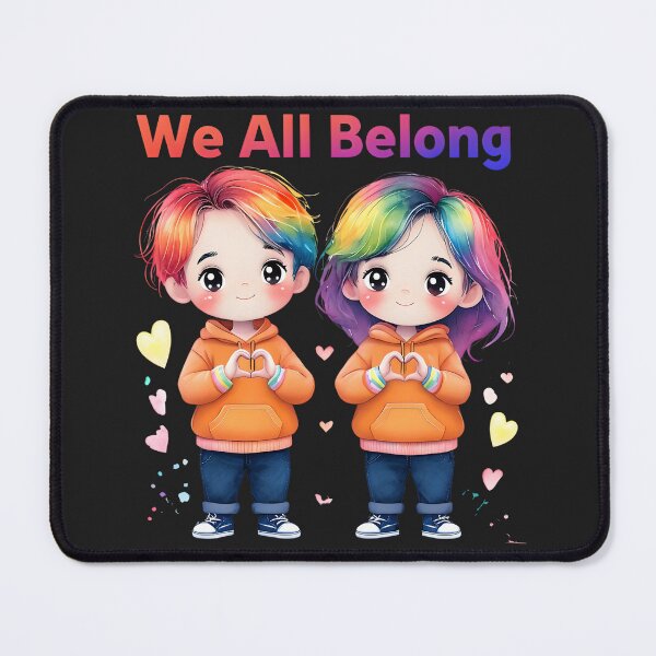 Item preview, Rainbow Hair Chibi Unity - Everyone Belongs designed and sold by ArtisticDesignsbyLinda.