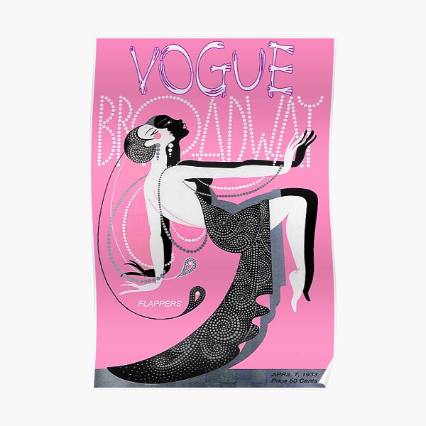 VOGUE : Vintage 1933 Broadway Flapper Print Poster