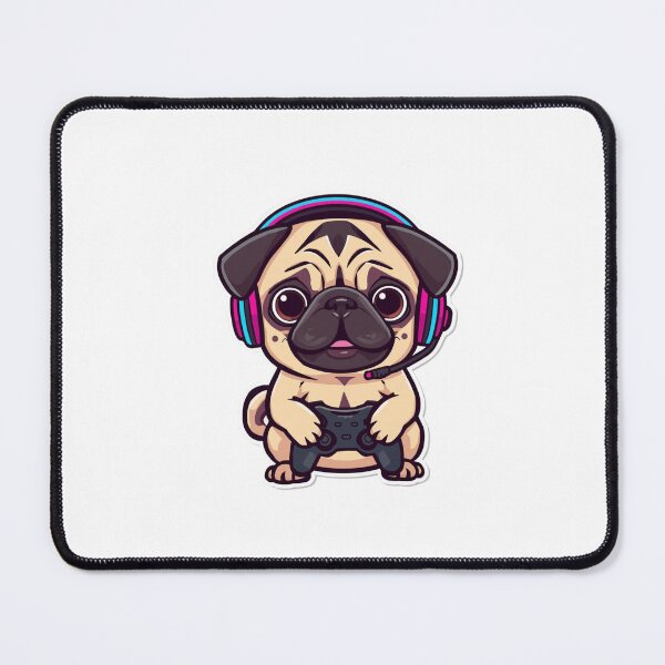 Artikelvorschau, Cute Pug Gamer entworfen und verkauft von A-F-M.