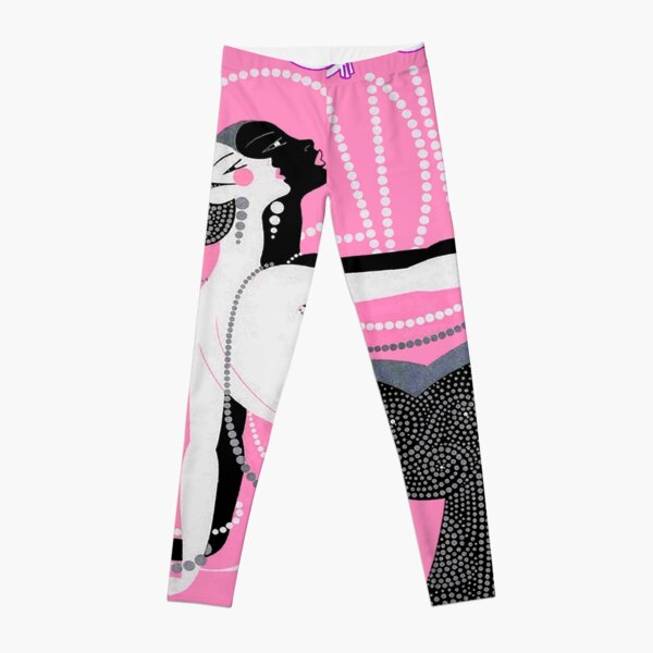 VOGUE : Vintage 1933 Broadway Flapper Print Leggings