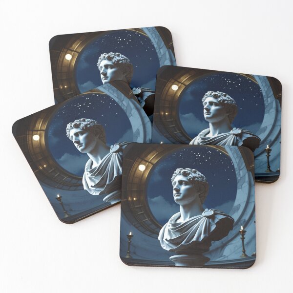 Item preview, Marble Philosopher Under the Night Sky — Romantic Astronomy Art designed and sold by semenol.