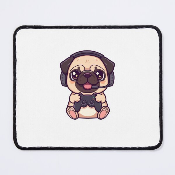 Artikelvorschau, Cute Pug Gamer entworfen und verkauft von A-F-M.
