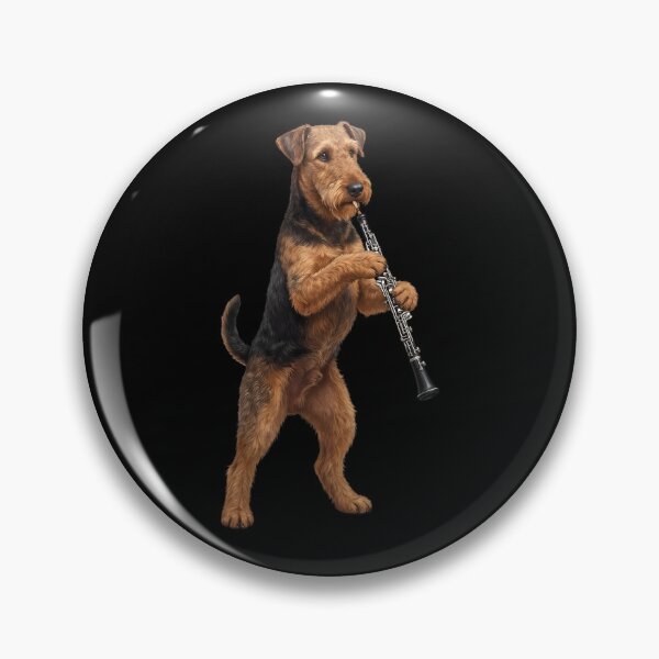 Item preview, Airedale Terrier Playing Oboe Player Oboist Dog Lover designed and sold by DoodleTortle.
