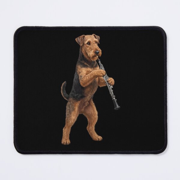 Item preview, Airedale Terrier Playing Oboe Player Oboist Dog Lover designed and sold by DoodleTortle.